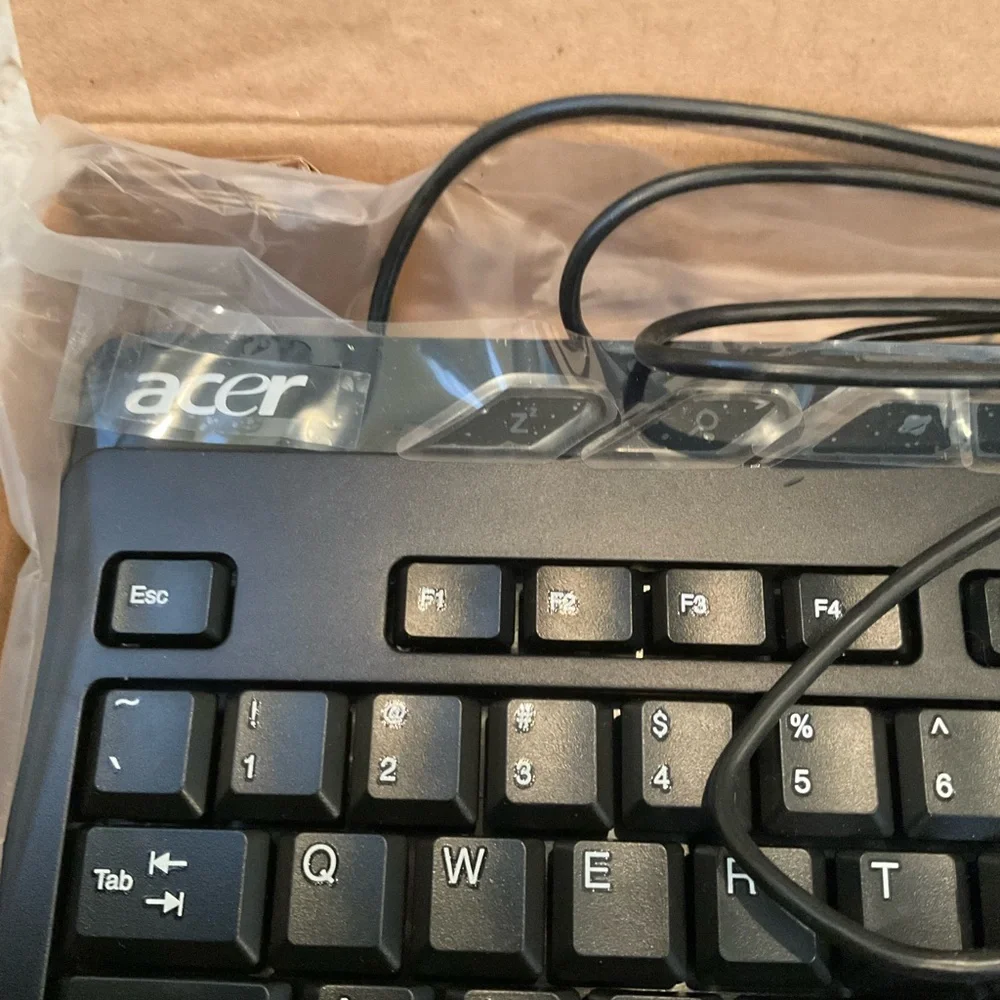 NWT Acer Black USB Wired Keyboard